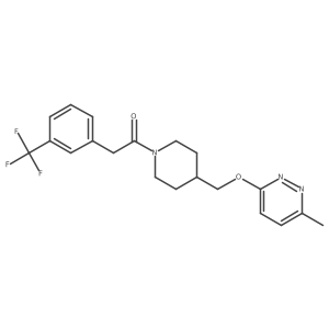 1-[4-[(6-Methylpyridazin-3-yl)oxymethyl]piperidin-1-yl]-2-[3-(trifluoromethyl)phenyl]ethanone Structure