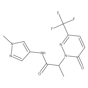 N-(1-methyl-1H-pyrazol-4-yl)-2-[6-oxo-3-(trifluoromethyl)-1,6-dihydropyridazin-1-yl]propanamide Structure
