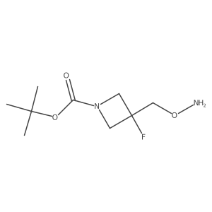 Tert-butyl 3-(aminooxymethyl)-3-fluoroazetidine-1-carboxylate结构式