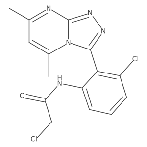 2-Chloro-N-[3-chloro-2-(5,7-dimethyl-[1,2,4]triazolo[4,3-a]pyrimidin-3-yl)phenyl]acetamide结构式