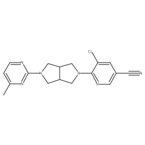 5-Chloro-6-[5-(4-methylpyrimidin-2-yl)-octahydropyrrolo[3,4-c]pyrrol-2-yl]pyridine-3-carbonitrile Structure