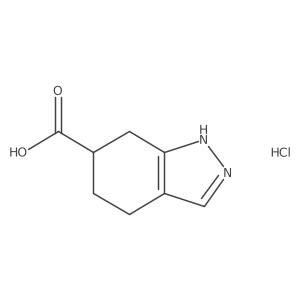 4,5,6,7-Tetrahydro-1H-indazole-6-carboxylic acid;hydrochloride结构式