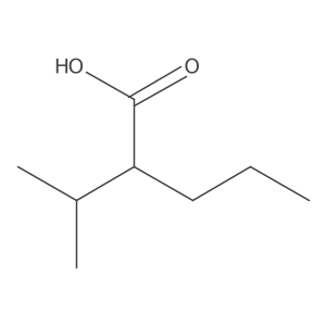 Pentanoic acid, 2-(1-methylethyl)-, (2R)- Structure