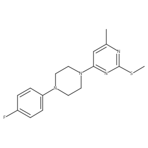4-[4-(4-Fluorophenyl)piperazin-1-yl]-6-methyl-2-(methylsulfanyl)pyrimidine Structure