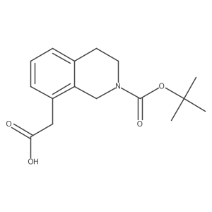 2-{2-[(Tert-butoxy)carbonyl]-1,2,3,4-tetrahydroisoquinolin-8-yl}acetic acid结构式