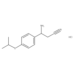 3-Amino-3-[4-(propan-2-yloxy)phenyl]propanenitrile hydrochloride结构式