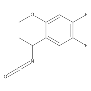 1,2-Difluoro-4-(1-isocyanatoethyl)-5-methoxybenzene结构式