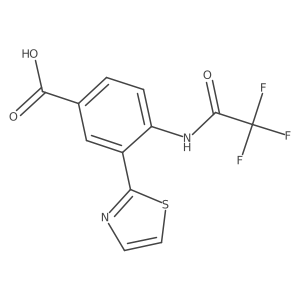 3-(1,3-Thiazol-2-yl)-4-(2,2,2-trifluoroacetamido)benzoic acid结构式