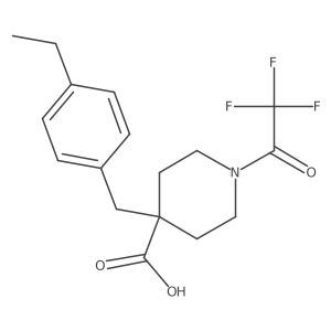 4-[(4-Ethylphenyl)methyl]-1-(2,2,2-trifluoroacetyl)piperidine-4-carboxylic acid Structure