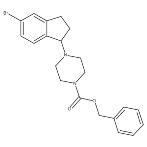 benzyl 4-(5-bromo-2,3-dihydro-1H-inden-1-yl)piperazine-1-carboxylate Structure