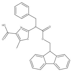 2-[benzyl({[(9H-fluoren-9-yl)methoxy]carbonyl})amino]-5-methyl-1,3-thiazole-4-carboxylic acid Structure
