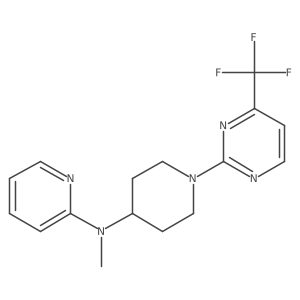 N-methyl-N-{1-[4-(trifluoromethyl)pyrimidin-2-yl]piperidin-4-yl}pyridin-2-amine Structure