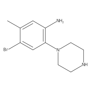 4-Bromo-5-methyl-2-(piperazin-1-yl)aniline Structure