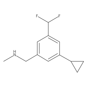 {[3-Cyclopropyl-5-(difluoromethyl)phenyl]methyl}(methyl)amine结构式