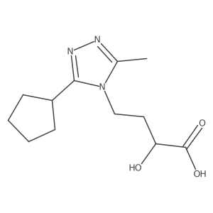 4-(3-cyclopentyl-5-methyl-4H-1,2,4-triazol-4-yl)-2-hydroxybutanoic acid结构式