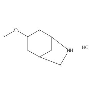 rac-(1R,3S,5S)-3-methoxy-6-azabicyclo[3.2.1]octane hydrochloride结构式