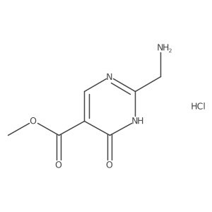 Methyl 2-(aminomethyl)-4-hydroxypyrimidine-5-carboxylate hydrochloride结构式