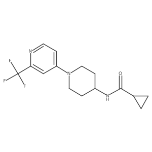 N-{1-[2-(trifluoromethyl)pyridin-4-yl]piperidin-4-yl}cyclopropanecarboxamide结构式