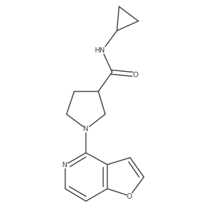 N-cyclopropyl-1-{furo[3,2-c]pyridin-4-yl}pyrrolidine-3-carboxamide结构式