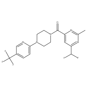 4-(Difluoromethyl)-2-methyl-6-{4-[5-(trifluoromethyl)pyridin-2-yl]piperazine-1-carbonyl}pyrimidine Structure