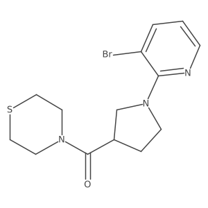 4-[1-(3-Bromopyridin-2-yl)pyrrolidine-3-carbonyl]thiomorpholine结构式