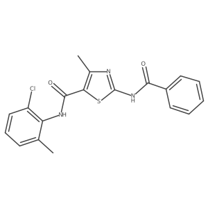 2-[(benzoyl)-amino]-4-methyl-N-(2-chloro-6-methylphenyl)-1,3-thiazole-5-carboxamide Structure