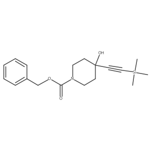 Benzyl 4-hydroxy-4-((trimethylsilyl)ethynyl)piperidine-1-carboxylate结构式