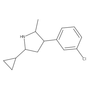3-(3-Chlorophenyl)-5-cyclopropyl-2-methylpyrrolidine结构式