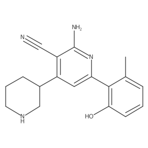 2-Amino-6-(2-hydroxy-6-methylphenyl)-4-(3-piperidinyl)-3-pyridinecarbonitrile Structure
