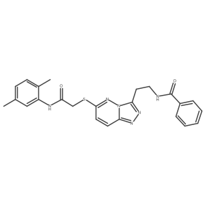 N-(2-(6-((2-((2,5-dimethylphenyl)amino)-2-oxoethyl)thio)-[1,2,4]triazolo[4,3-b]pyridazin-3-yl)ethyl)benzamide Structure