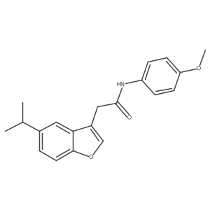 N-(4-methoxyphenyl)-2-[5-(propan-2-yl)-1-benzofuran-3-yl]acetamide Structure