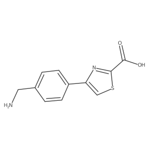 4-(4-Aminomethyl-phenyl)-thiazole-2-carboxylic acid结构式