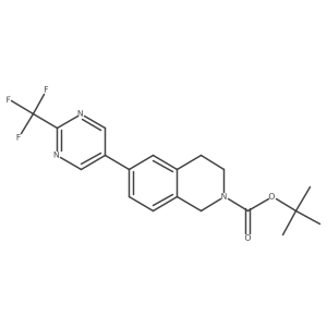 tert-Butyl 6-[2-(trifluoromethyl)pyrimidin-5-yl]-3,4-dihydroisoquinoline-2(1H)-carboxylate Structure