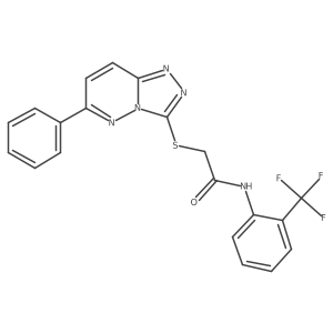 2-((6-phenyl-[1,2,4]triazolo[4,3-b]pyridazin-3-yl)thio)-N-(2-(trifluoromethyl)phenyl)acetamide结构式
