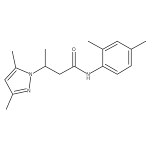 3-(3,5-dimethyl-1H-pyrazol-1-yl)-N-(2,4-dimethylphenyl)butanamide Structure