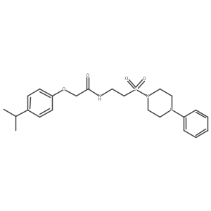 2-(4-isopropylphenoxy)-N-(2-((4-phenylpiperazin-1-yl)sulfonyl)ethyl)acetamide Structure