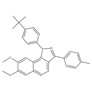 1-(4-tert-butylphenyl)-7,8-dimethoxy-3-(4-methylphenyl)-1H-pyrazolo[4,3-c]quinoline结构式