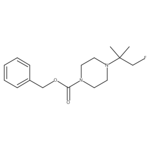 4-(1,1-Dimethyl-2-fluoroethyl)piperazine-1-carboxylic acid benzyl ester结构式