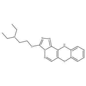 Ethanamine, N,N-diethyl-2-(12H-1,2,4-triazolo(4',3':1,6)pyridazino(4,5-b)(1,4)benzothiazin-3-ylthio)-结构式