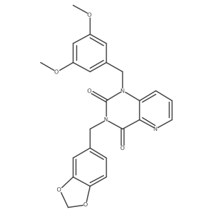 3-(benzo[d][1,3]dioxol-5-ylmethyl)-1-(3,5-dimethoxybenzyl)pyrido[3,2-d]pyrimidine-2,4(1H,3H)-dione结构式