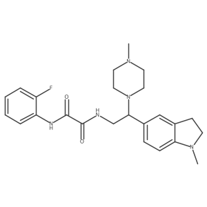 N1-(2-fluorophenyl)-N2-(2-(1-methylindolin-5-yl)-2-(4-methylpiperazin-1-yl)ethyl)oxalamide结构式