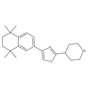 4-[4-(5,5,8,8-Tetramethyl-5,6,7,8-tetrahydronaphthalen-2-yl)thiazol-2-yl]piperidine Structure