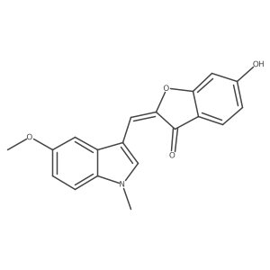 6-Hydroxy-2-[(5-methoxy-1-methyl-1H-indol-3-yl)methylidene]-2,3-dihydro-1-benzofuran-3-one Structure