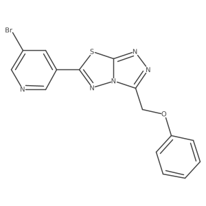 6-(5-Bromopyridin-3-yl)-3-(phenoxymethyl)[1,2,4]triazolo[3,4-b][1,3,4]thiadiazole Structure