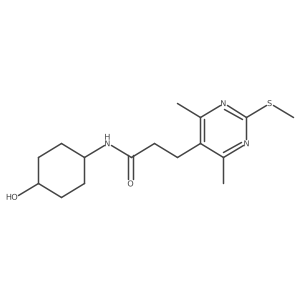 3-[4,6-dimethyl-2-(methylsulfanyl)pyrimidin-5-yl]-N-(4-hydroxycyclohexyl)propanamide结构式
