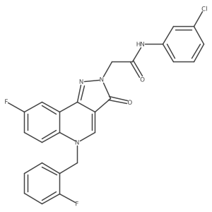 N-(3-chlorophenyl)-2-(8-fluoro-5-(2-fluorobenzyl)-3-oxo-3,5-dihydro-2H-pyrazolo[4,3-c]quinolin-2-yl)acetamide Structure
