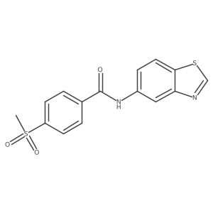 N-(benzo[d]thiazol-5-yl)-4-(methylsulfonyl)benzamide结构式