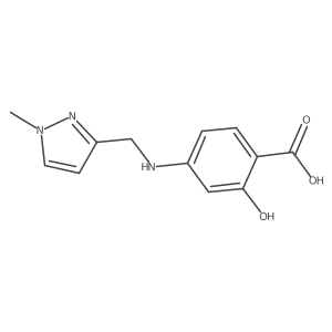 2-Hydroxy-4-{[(1-methyl-1H-pyrazol-3-YL)methyl]amino}benzoic acid Structure