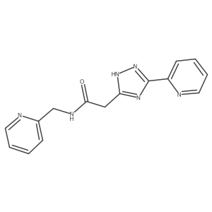 O=C(Cc1nc(-c2ccccn2)n[nH]1)NCc1ccccn1结构式