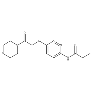 N-(6-((2-morpholino-2-oxoethyl)thio)pyridazin-3-yl)propionamide Structure